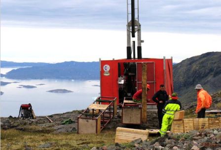 Drilling at Kvanefjeld (Greenland Minerals)